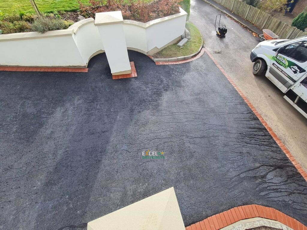 Tarmac Driveway With Red Roadstone Paved Border In Cobh Co Cork