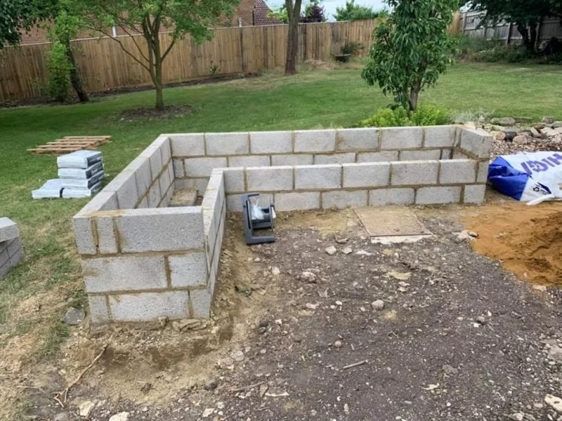 Indian Sandstone Patio with Concrete Seating Area in Cork City