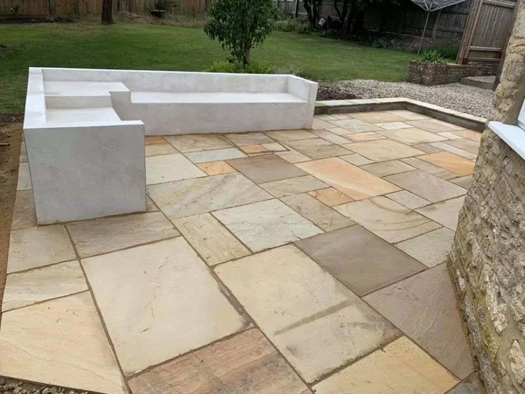 Indian Sandstone Patio with Concrete Seating Area in Cork City 5